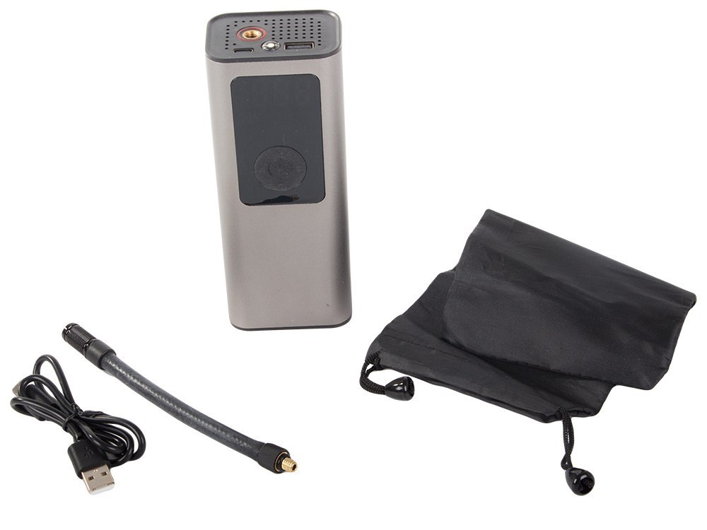 POMPKA AKUMULATOROWA DO ROWERU SAMOCHODU KOMPRESOR ELEKTRYCZNY 10 BAR LCD